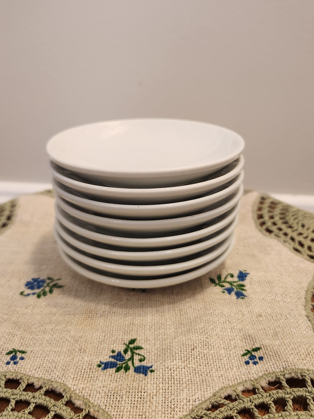 Set Of 8 Haengnam Chinaware 4" Porcelain Soy Sauce Dipping Bowls
